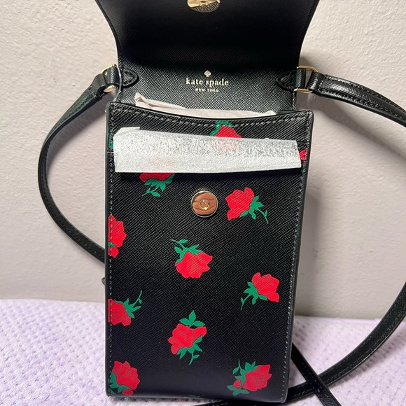 New Kate Spade Madison Ditsy Rose Toss Phone Crossbody - Picture 2 of 8
